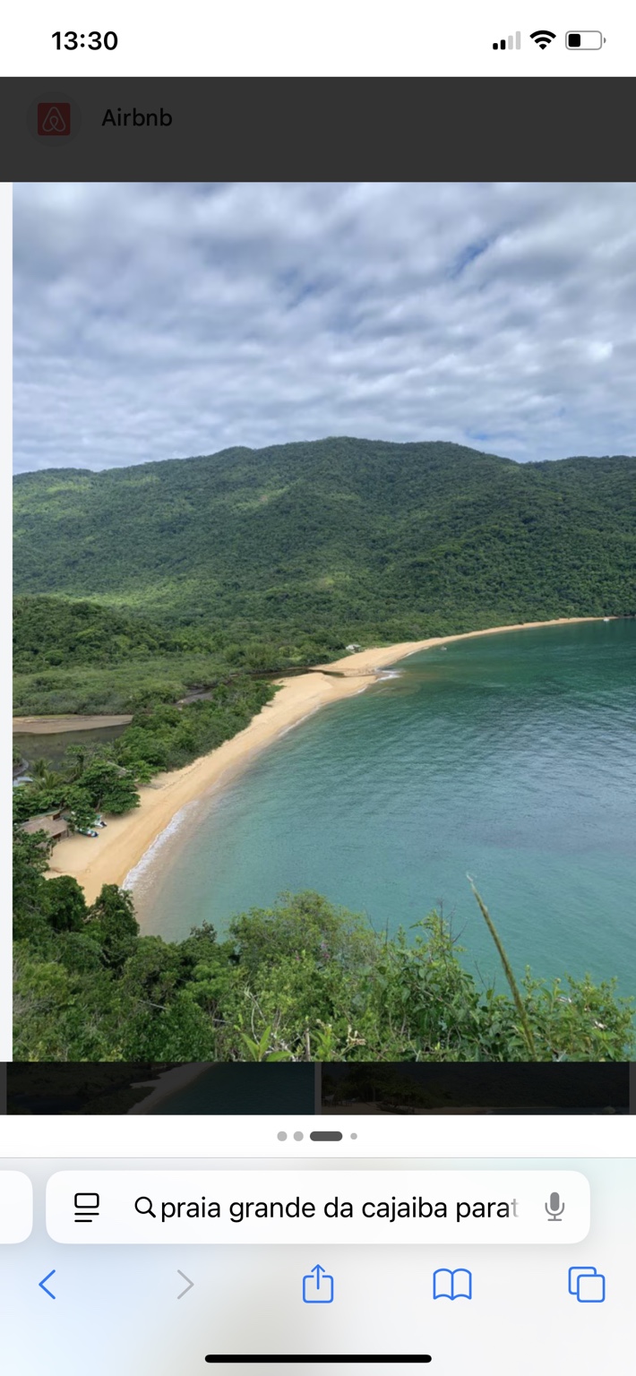 Vista panorâmica da Praia Grande da Cajaíba